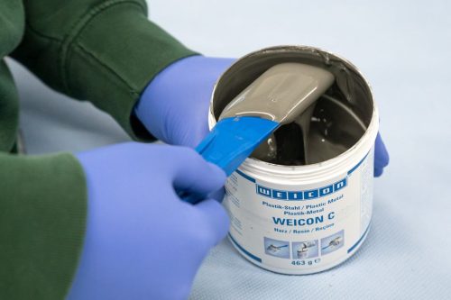 WEICON C kétkomponensű ALUMÍNIUM töltött folyékony epoxi gyanta - 0,2 kg