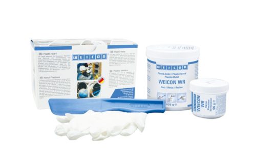 WEICON WR - kétkomponensű ACÉL töltött folyékony KOPÁSÁLLÓ epoxi gyanta - 0,5 kg