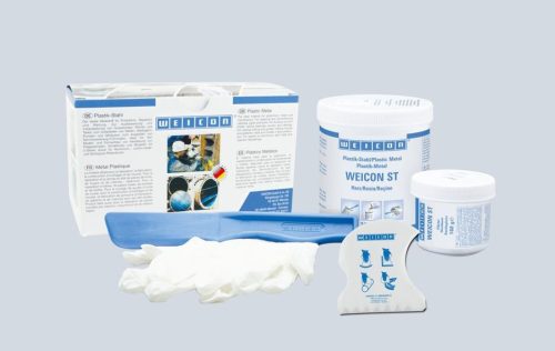 WEICON ST - kétkomponensű ACÉL töltött NEM KORROZÍV epoxi gyanta massza - 0,5 kg