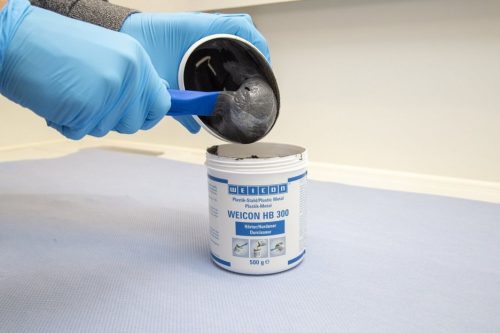 WEICON HB300 - kétkomponensű ACÉL töltött 1:1 arányban összekeverhető epoxi gyanta massza - 0,5 kg