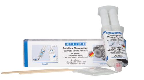 Weicon Fast-Metal (acéltartalmú) epoxi pillanatragasztó duplafecskendős kiszerelésben 24 ml - szettben