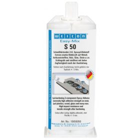   Weicon Easy-Mix S50 keverőfejes epoxi pillanatragasztó 50 ml - átlátszó