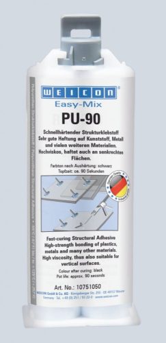 Weicon Easy-Mix PU-90 rugalmas kétkomponensű poliuretán ragasztó - 50 ml
