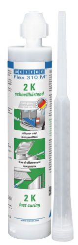 Weicon Flex 310 M 2K - gyors kötésű kétkomponensű rugalmas ragasztó - 250 ml - szürke