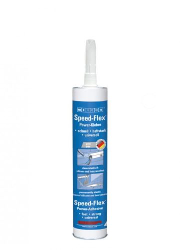 Weicon Speed-Flex szilikonmentes, rugalmas gyorsragasztó - 310 ml - szürke