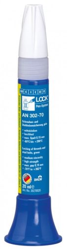 WEICONLOCK AN 302-72 Csavarmenet rögzítő hőálló ragasztó - M56 R1/2 - Piros - 20 ml